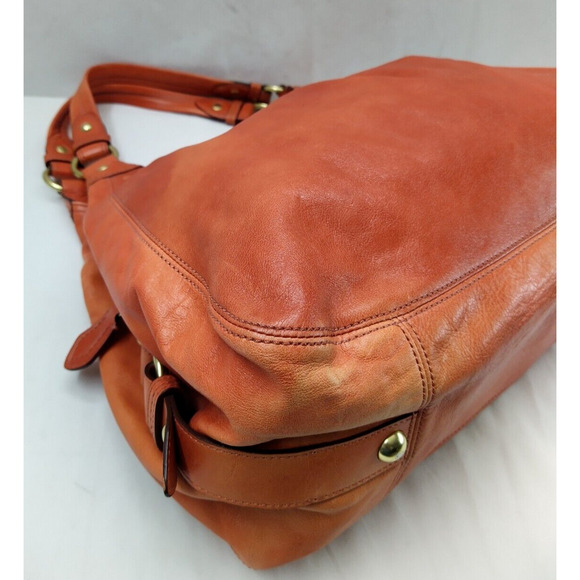 Coach Maggie Orange Leather 3 Compartments Shoulder Bag - Picture 7 of 16